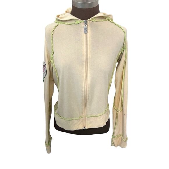 Brigitte Michelle Y2K Love Is A Rose Beaded Hoodie - Medium - Picture 3 of 12